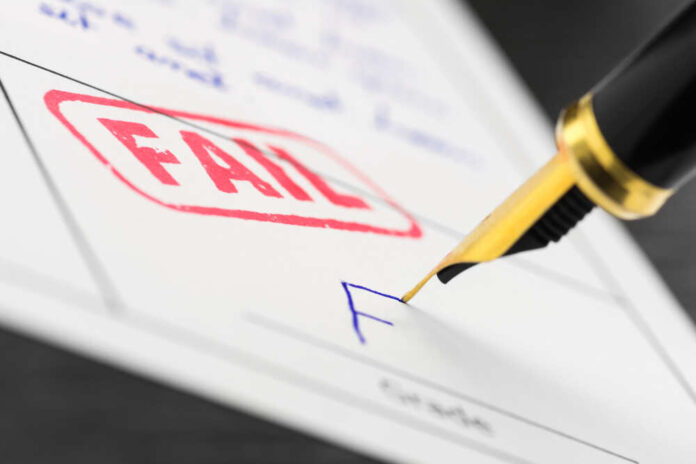 Red,Seal,Fail,Stamped,On,A,Form,,Mark,F,And