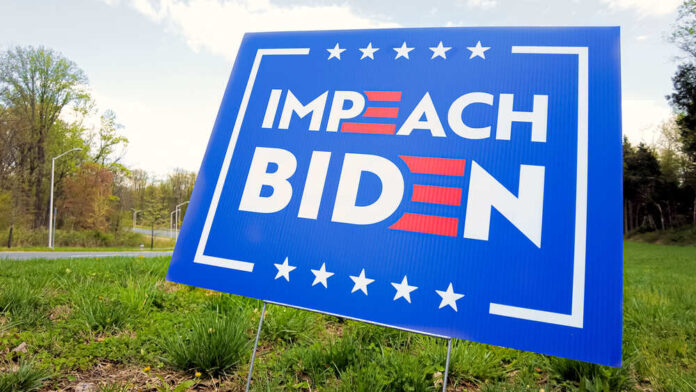 Germantown,,Maryland,,Usa,04-18-2021:,An,Impeach,Biden,Yard,Sign,At