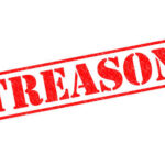 Red stamp with the word TREASON prominently displayed