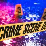 AMBUSH — 3 Officers Dead; 2 Wounded (Video) Crime scene tape with blurred evidence markers