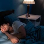 A young man sleeping peacefully