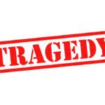 College Party Ends in Tragedy Red tragedy stamp on white background