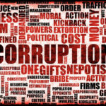 Netanyahu Drops Bombshell in Corruption Scandal Corruption-related word cloud, highlighting corruption, political, bribery.