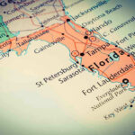Map highlighting Floridas major cities and roads.