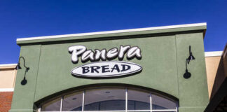 Exterior view of a Panera Bread restaurant