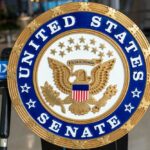 Seal of the United States Senate displayed prominently