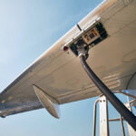 Fueling an airplane at the airport