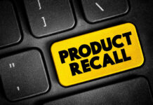 Product recall key on computer keyboard