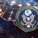 Emblem of the National Counterterrorism Center over a map of the United States