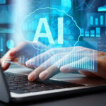 AI’s Shocking Role in FSU Mass Shooting Person typing on laptop with AI hologram