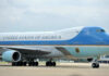 Airplane labeled United States of America on runway