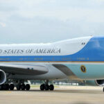 VIDEO: Foreign Jet Becomes Air Force One Airplane labeled United States of America on runway