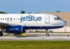 VIDEO: Drone Smash At 3,000 Feet JetBlue airplane taxiing on airport runway.