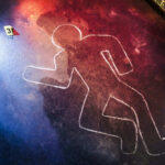 Was It Murder? Bombshell Data Upends Boat Disappearance Crime scene chalk outline with numbered evidence markers.