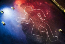 Was It Murder? Bombshell Data Upends Boat Disappearance Crime scene chalk outline with numbered evidence markers.
