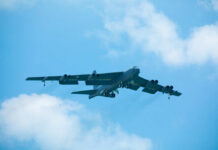 Missile Drain Hits Hard — What’s Left? Large military aircraft flying with landing gear down
