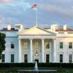 White House Insider Bets Rattle Trump World The White House with Washington Monument in background.