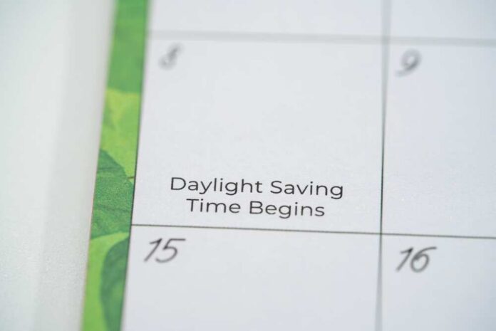 Close,Up,Of,Calendar,Showing,Daylight,Saving,Time,Begins.