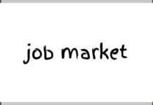 Shock Jobs Miss, Vanishing Workers Revealed Handwritten phrase 'job market' on a white background