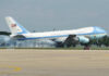 Threat Triggers Wild Air Force One Ruse Airplane labeled United States of America on runway