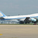 Threat Triggers Wild Air Force One Ruse Airplane labeled United States of America on runway