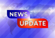 NEWS UPDATE: Alex Jones Verdict Slashed News update graphic with world map background.
