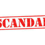 Devices Seized — Swalwell Under Fire Red stamp with the word scandal