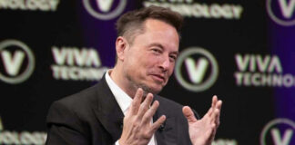 Elon Musk on stage at Viva Technology conference.