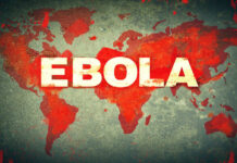 UPDATE: Growing Ebola Explosion Alarms World World map with bold Ebola text over red outbreak theme