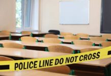 Gunman Storms Elementary School — Latest DETAILS Empty classroom blocked by police tape