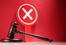 Lib State Outlaws THIS For Federal Cops?! Judge's gavel with red cross sign in background