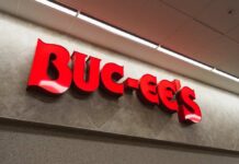 Buc-ee’s Teases THIS As City Cuts the Check Exterior view of a Buc-ee's convenience store with cars parked outside