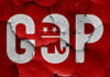 VIDEO: GOP Campaign Implodes After Incident Cracked GOP logo on a red background.