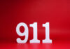 Mom Nabbed After 911 Call White numbers 911 on a red background