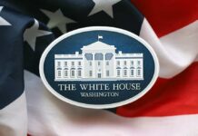 Five-Day White House Meltdown White House emblem on an American flag background