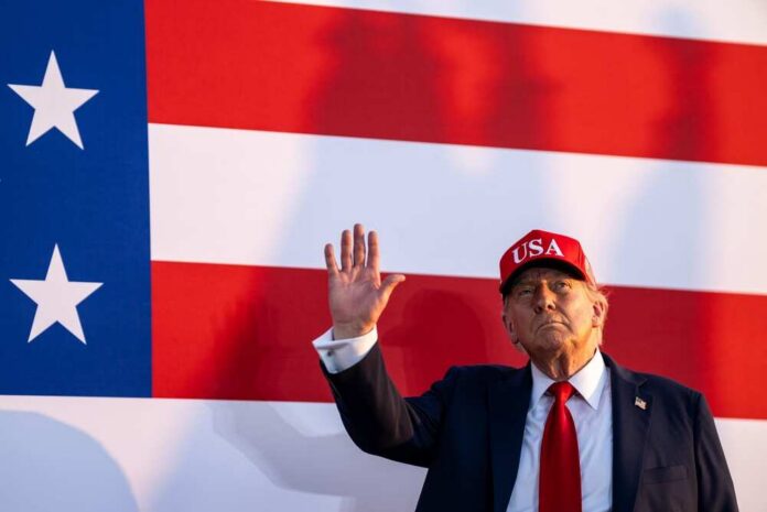 President,Donald,Trump,Thanks,The,Crowd,After,Remarks,At,The President Donald Trump
